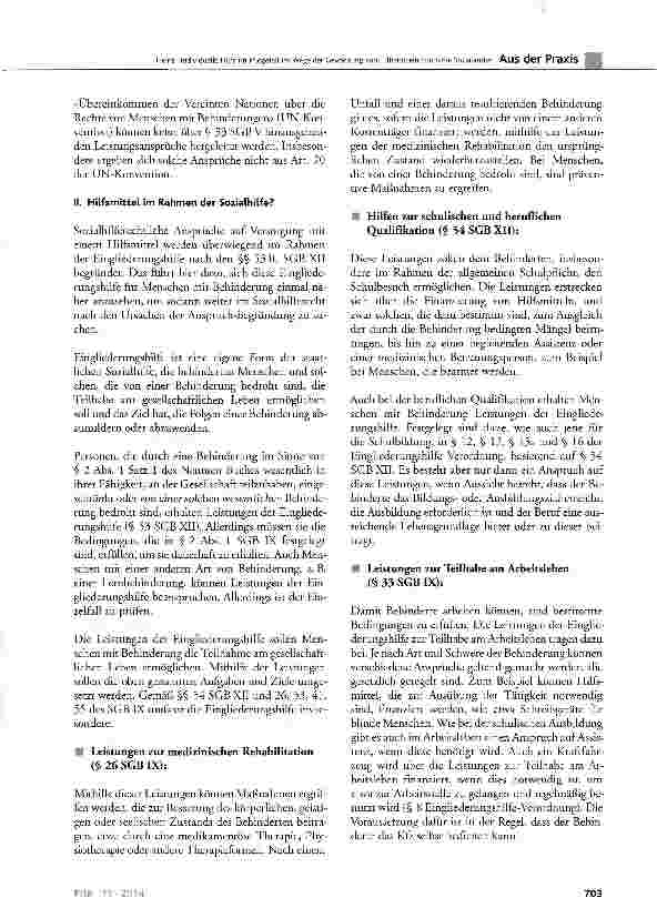 Vorschauseite 4: Individuelle Hilfe im Pflegefall im Wege der Gewährung von Hilfsmitteln durch die Sozialämter