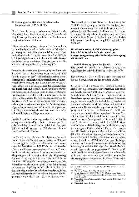 Vorschauseite 5: Individuelle Hilfe im Pflegefall im Wege der Gewährung von Hilfsmitteln durch die Sozialämter