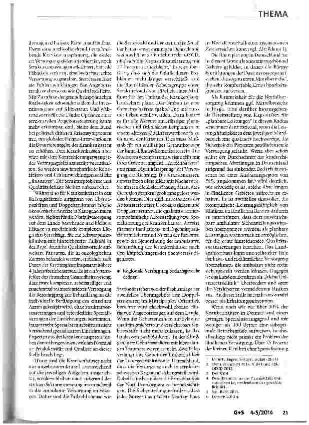 Vorschauseite 3: Qualitätswettbewerb in den Leitplanken einer bedarfsorientierten Krankenhausplanung und -finanzierung