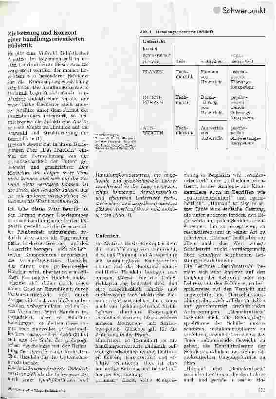 Vorschauseite 2: Handlungsorientierter Didaktikansatz für den Theorie-Praxis-Transfer in der Krankenpflegeausbildung