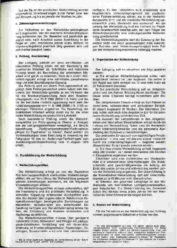Vorschauseite 2: Richtlinien für die Weiterbildung zur Fachschwester/Pfleger für die Psychatrie