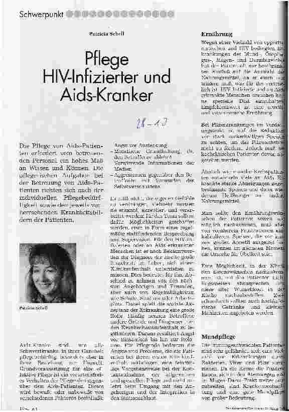 Vorschauseite 1: Pflege HIV-Infizierter und Aids-Kranker