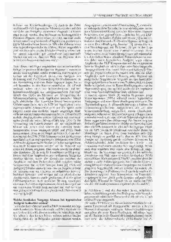 Vorschauseite 2: Hypnotisch induzierte Analgesie - Mechanismen