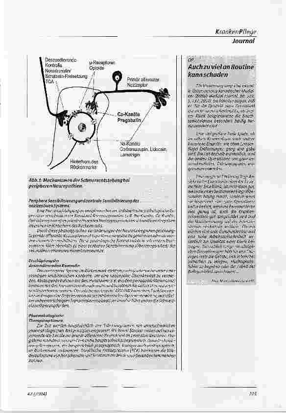 Vorschauseite 2: Schmerzreduktion durch neue TherapieformenFortschritte der Schmerzbehandlung