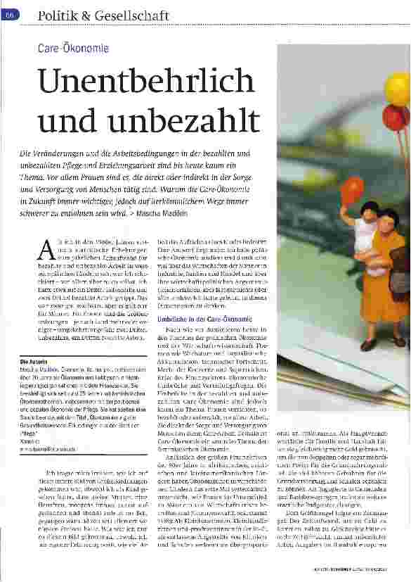 Vorschauseite 1: Unentbehrlich und unbezahlt
