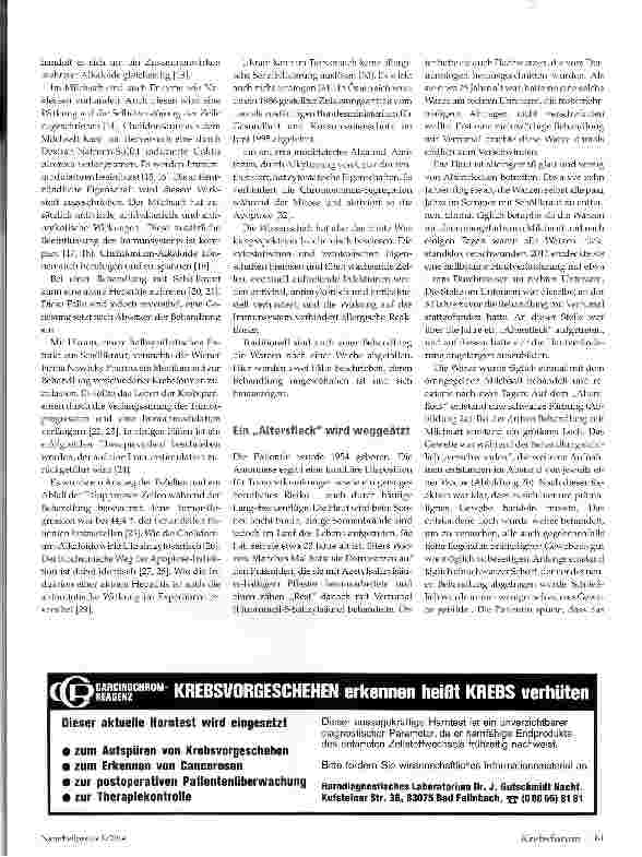 Vorschauseite 2: Chelidonium majus in der Therapie prämaligner Hautveränderungen