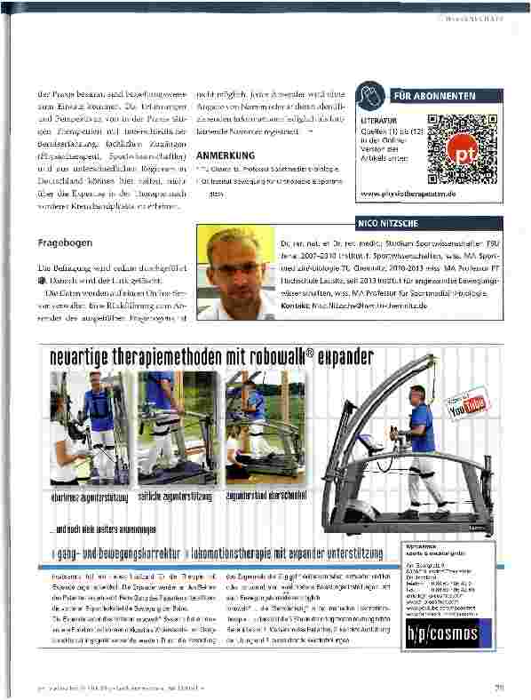 Vorschauseite 2: Physiotherapeuten mit Erfahrung in der Orthopädie gesucht!