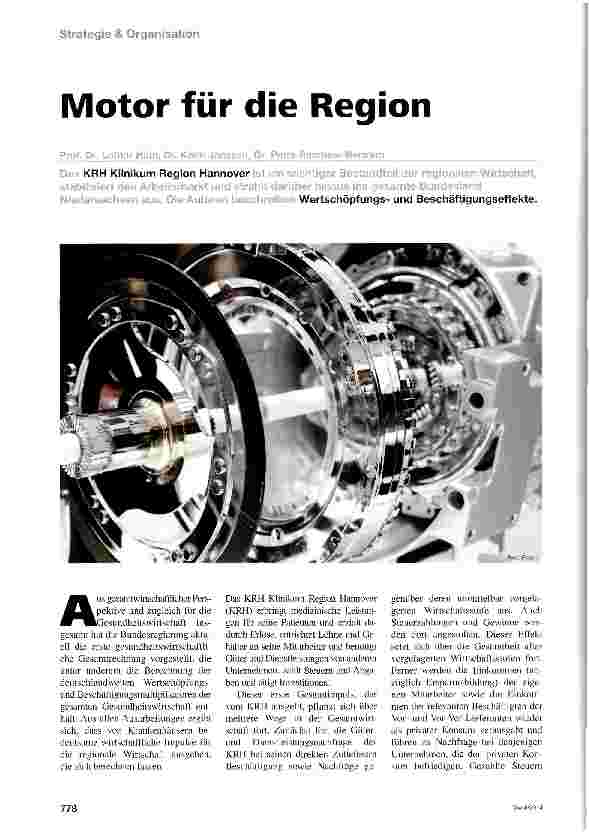 Vorschauseite 1: Motor für die Region