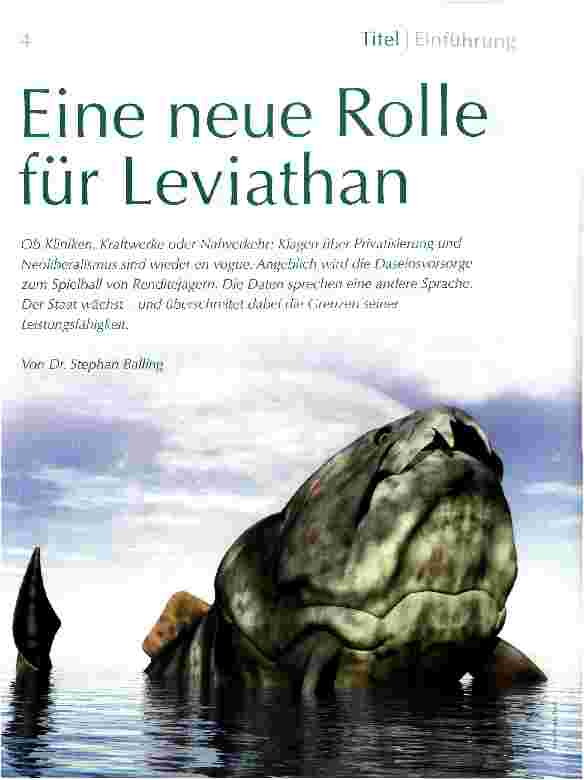 Vorschauseite 1: Eine neue Rolle für Leviathan