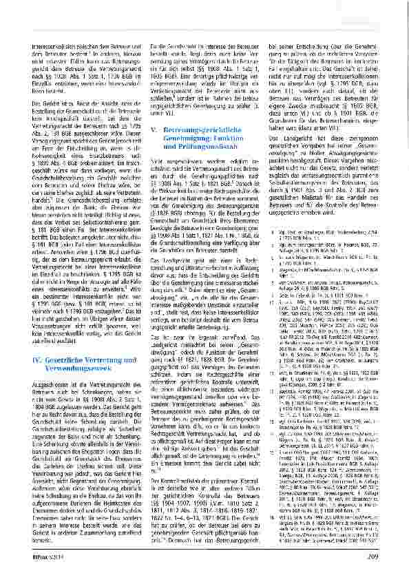 Vorschauseite 2: Gerichtliche Genehmigung und Wille des Betreuten -zugleich eine Anmerkung zu LG Hagen, Beschl. v. 25.02.2014 - 6 T 8/14, BtPrax 2014, S. 184 ff.