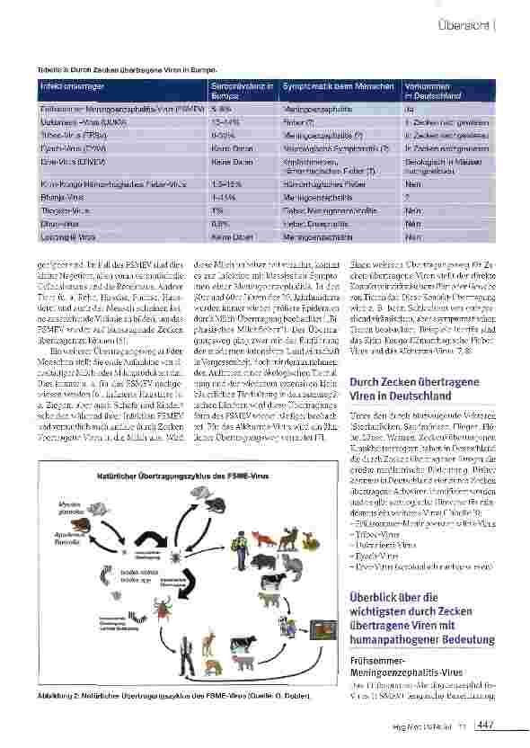 Vorschauseite 3: Zecken-übertragene Virusinfektionen
