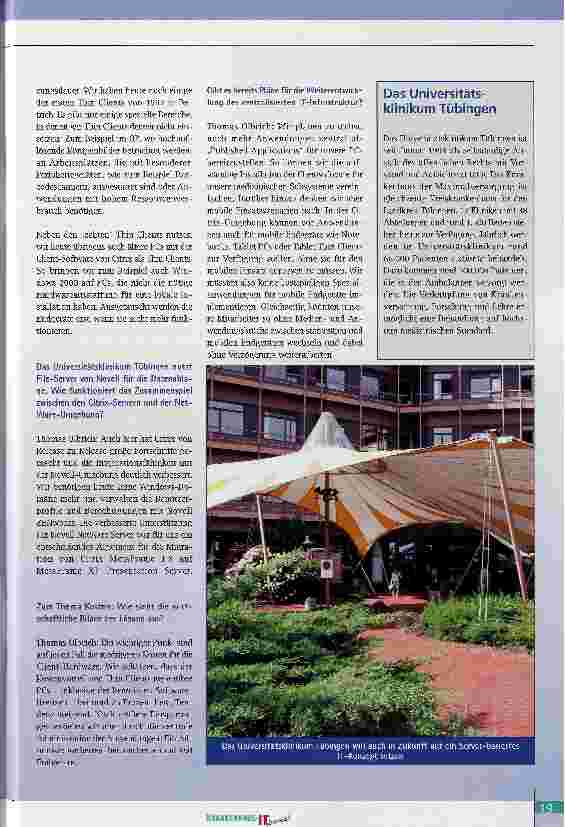 Vorschauseite 2: EIN ADMINISTRATOR BETREUT BEI UNS HEUTE RUND 250 ENDGERÄTEInterview mit Thomas Olbrich, Universitätsklinikum Tübingen