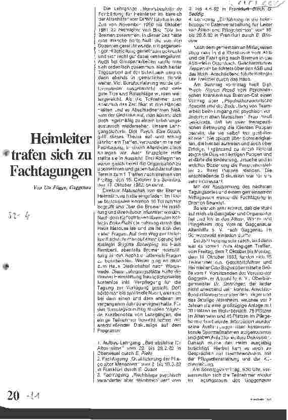 Vorschauseite 1: Heimleiter trafen sich zu Fachtagungen