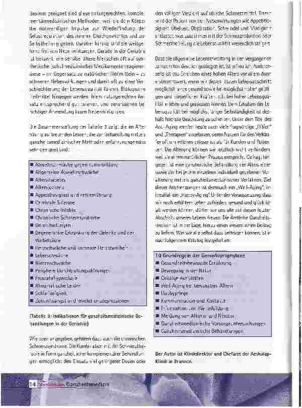 Vorschauseite 3: Ganzheitsmedizinische Prävention und Behandlung in der Geriatrie
