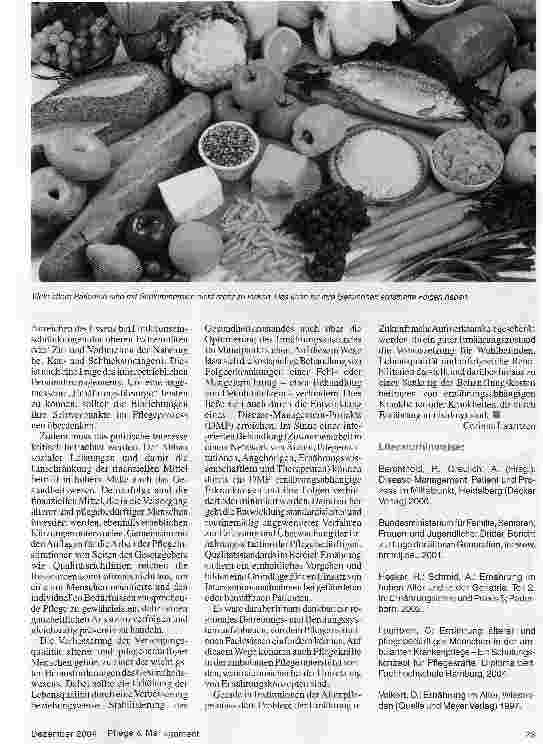 Vorschauseite 2: Ernährung in den Mittelpunkt rücken