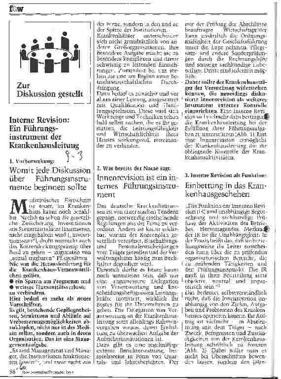 Vorschauseite 1: Interne Revision: Ein Führungsinstrument der Krankenhausleitung