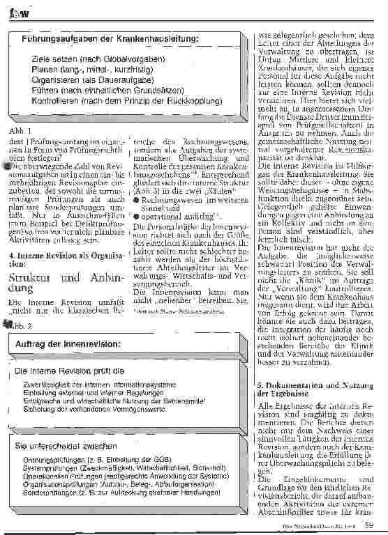 Vorschauseite 2: Interne Revision: Ein Führungsinstrument der Krankenhausleitung