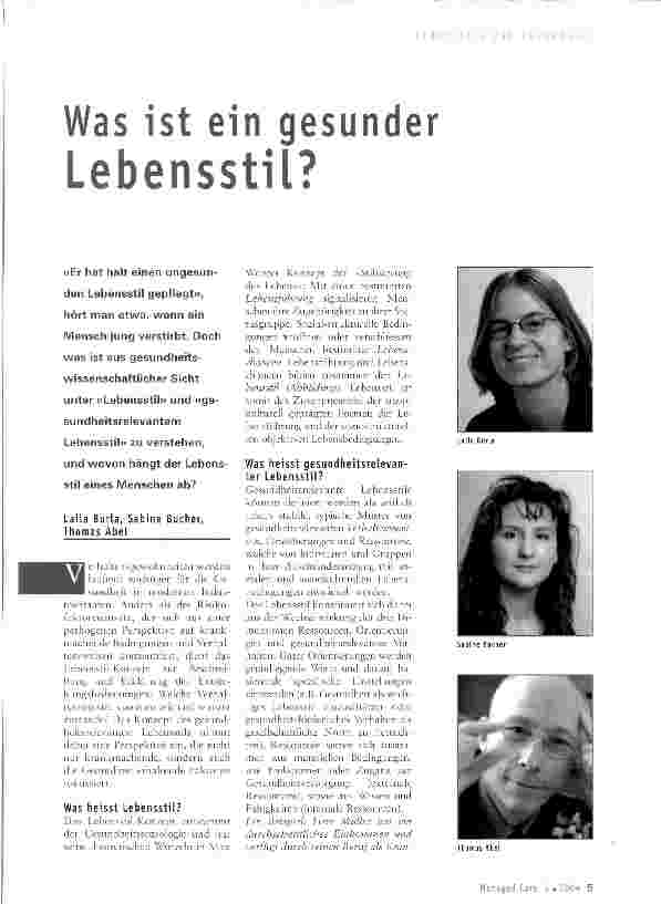 Vorschauseite 1: Was ist ein gesunder Lebensstil?