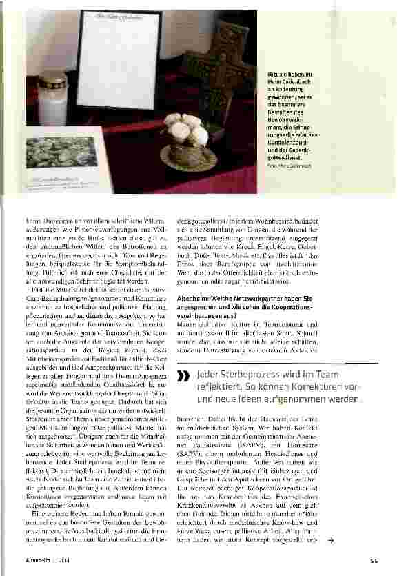 Vorschauseite 2: Palliative Kultur ist Teamleistung