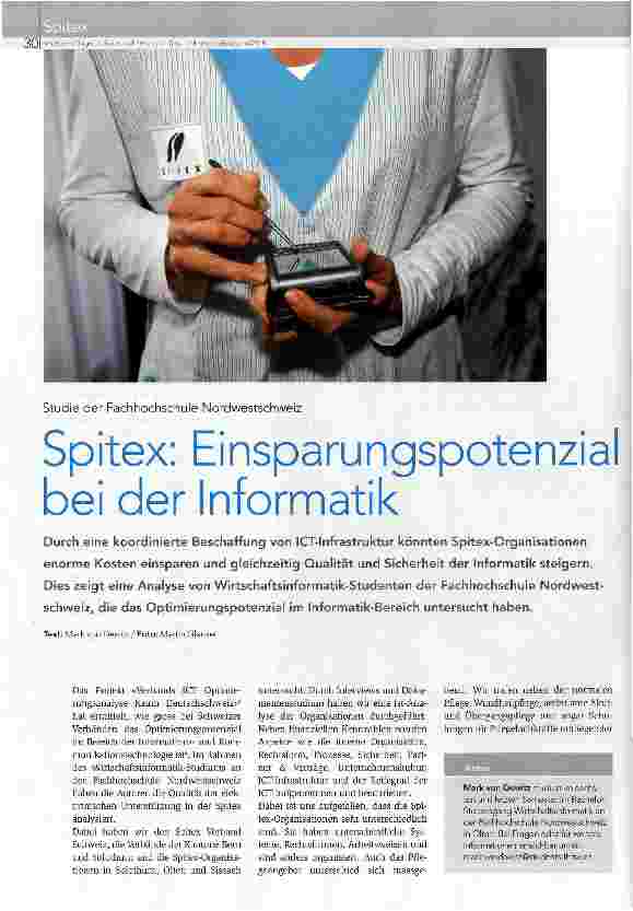 Vorschauseite 1: Spitex: Einsparungspotenzia bei der Informatik