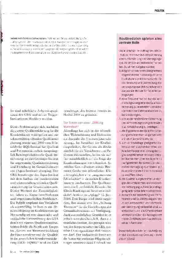 Vorschauseite 2: Ein Institut macht noch keine Qualität