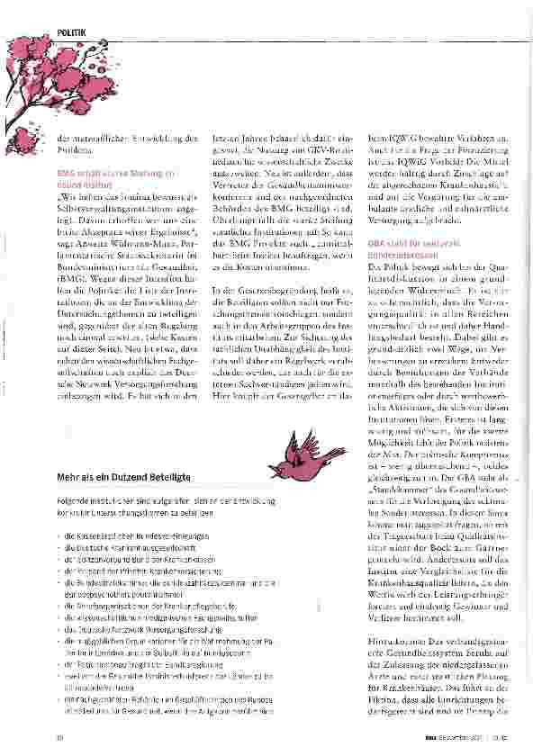 Vorschauseite 3: Ein Institut macht noch keine Qualität