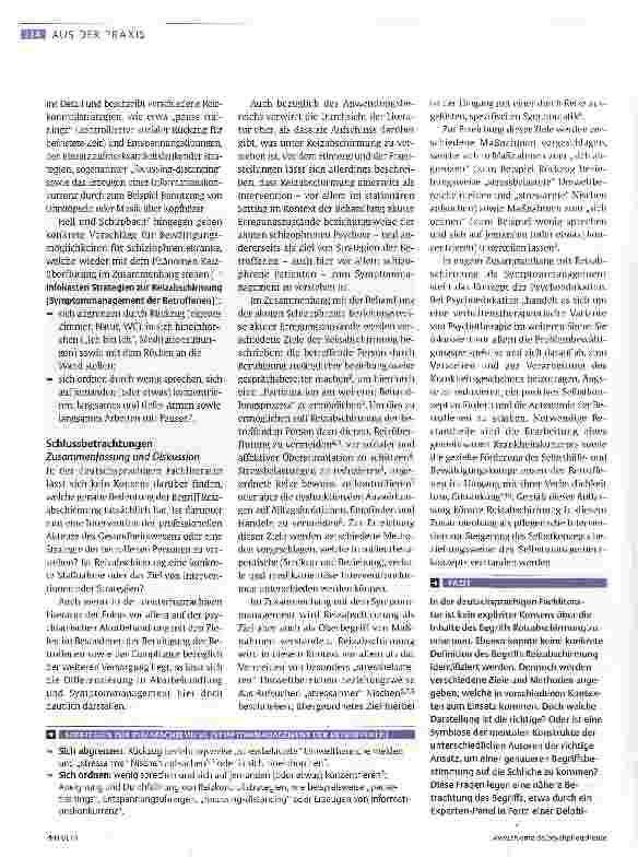 Vorschauseite 4: Reizabschirmung im psychiatrischen Kontext