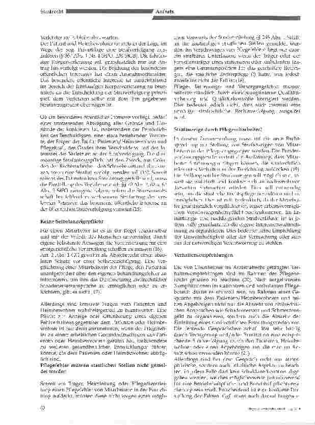 Vorschauseite 1: Die Strafverfolgung in der Pflege und die anwaltliche Tätigkeit
