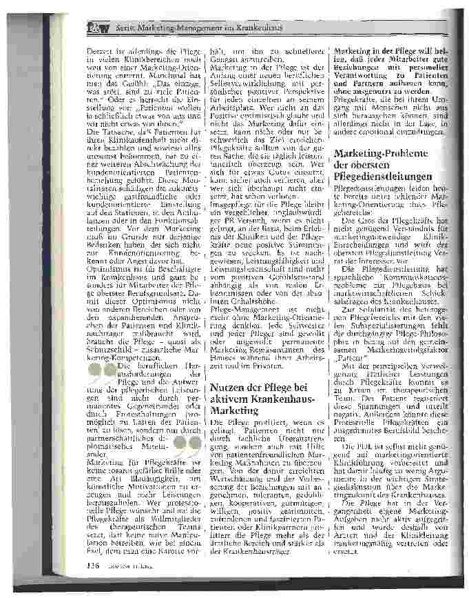 Vorschauseite 3: Einzug des Krankenhaus-Marketing im Pflegebereich