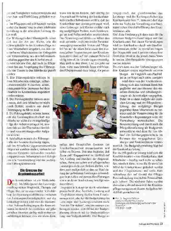 Vorschauseite 2: Personalund Finanzmanagement Verbesserung der Pflegequalität