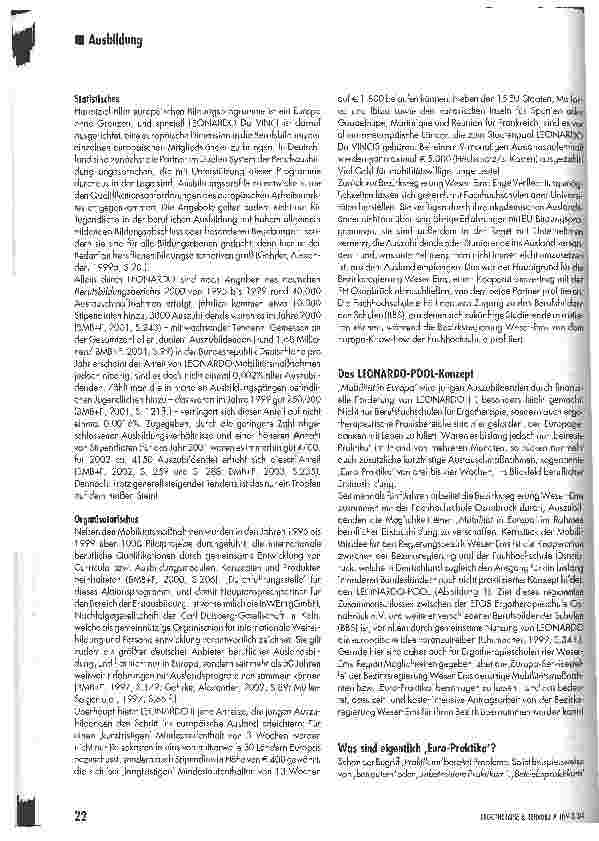 Vorschauseite 3: Mobilität in Europa - mit Leonardo ins Ausland