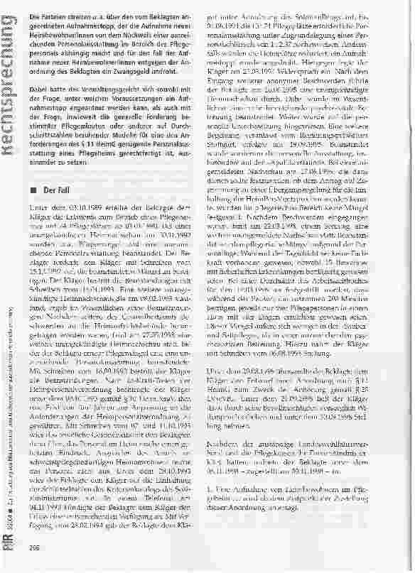 Vorschauseite 2: Zur Festsetzung von Minutenwerten zum Nachweis einer ausreichenden Personalausstattung