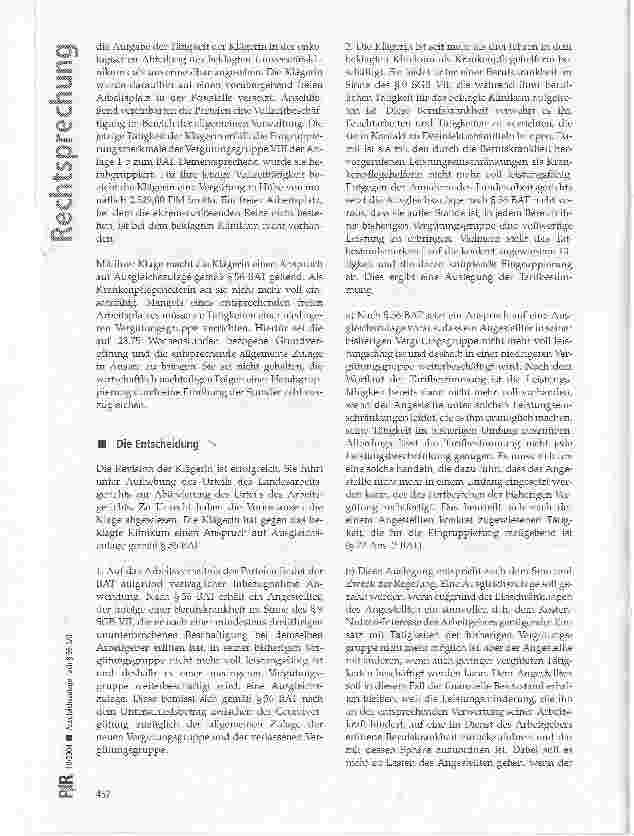 Vorschauseite 2: Ausgleichszulage nach § 56 BAT