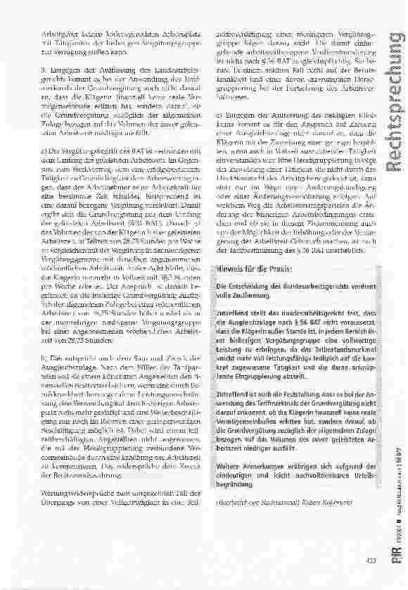 Vorschauseite 3: Ausgleichszulage nach § 56 BAT