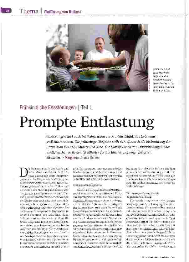 Vorschauseite 1: Frühkindliche Essstörungen Teil 1 Prompte Entlastung