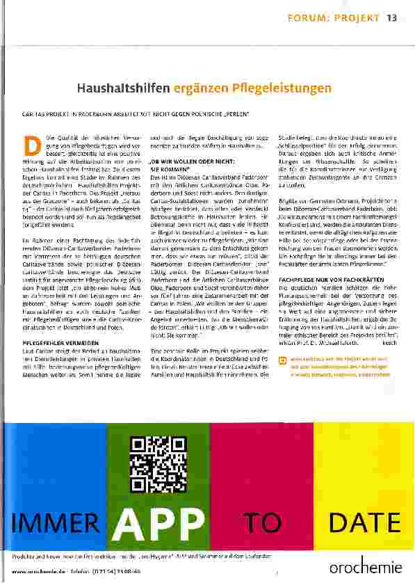 Vorschauseite 1: Haushaltshilfen ergänzen Pflegeleistungen