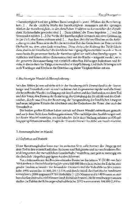 Vorschauseite 2: Wir gedenken der Toten - nicht damit, sondern weil sie leben Christlicher Umgang mit den Toten angesichts des derzeitigen Wandels der Bestattungskultur