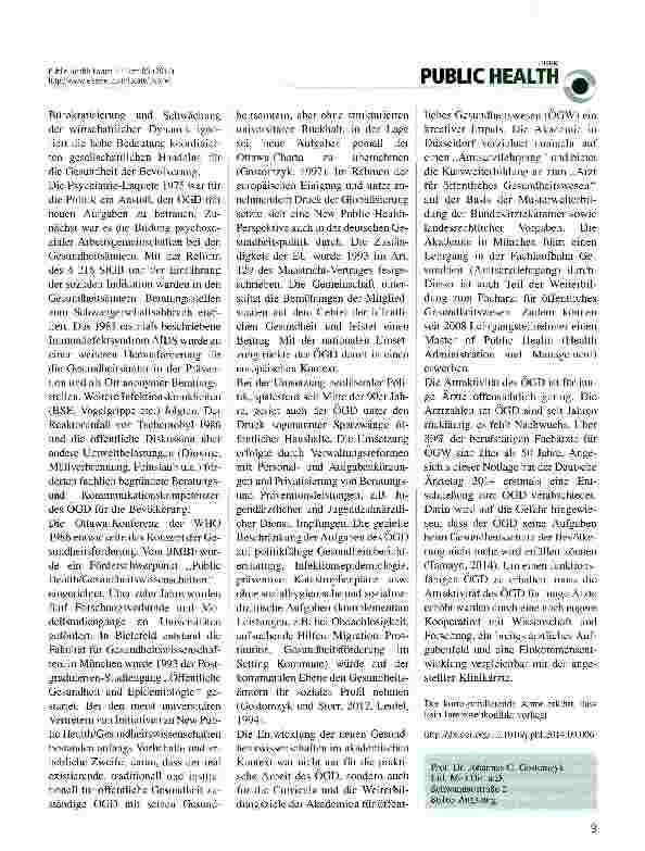 Vorschauseite 2: Der Wiederaufbau des Öffentlichen Gesundheitsdienstes in der Bundesrepublik