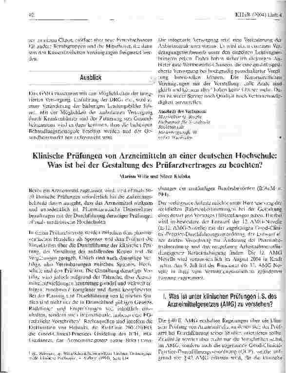 Vorschauseite 4: DRGs und integrierte Versorgung - eine Chance für Krankenhäuser und niedergelassene Ärzte?