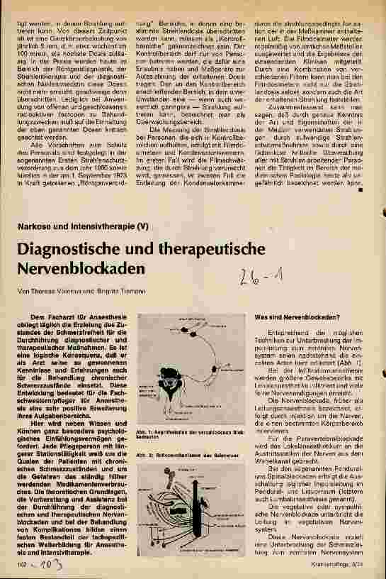 Vorschauseite 1: Diagnostische und therapeutische Nervenblockaden