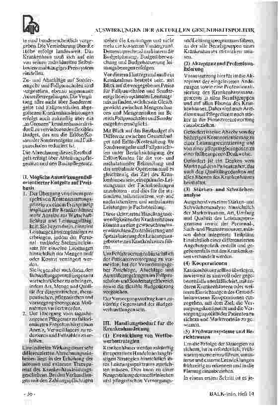 Vorschauseite 2: Auswirkungen der aktuellen Gesundheitspolitik Neue Entgeltformen der Krankenhausfinanzierung