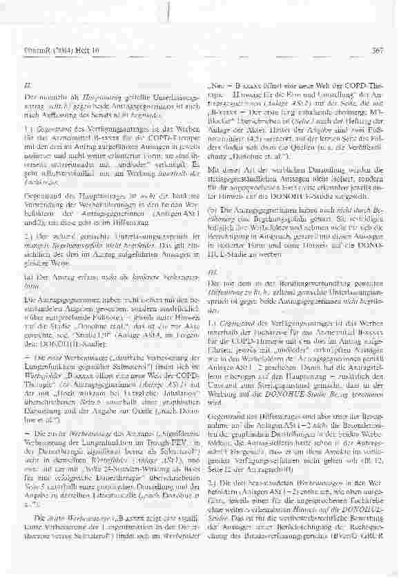 Vorschauseite 3: Printwerbung für Arzneimittel mit vergleichenden Äußerungen