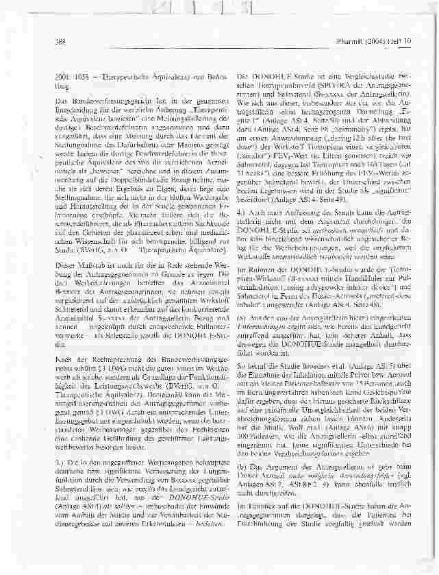 Vorschauseite 4: Printwerbung für Arzneimittel mit vergleichenden Äußerungen