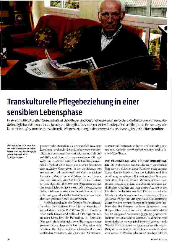 Vorschauseite 1: Transkulturelle Pflegebeziehung in einer sensiblen Lebensphase