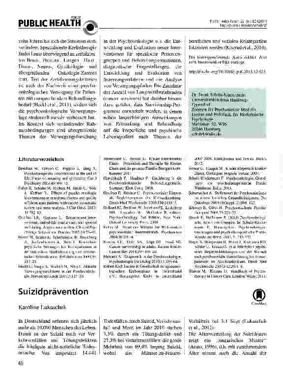 Vorschauseite 1: Suizidprävention