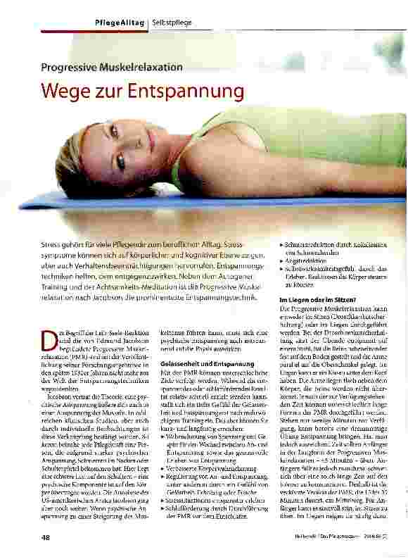 Vorschauseite 1: Wege zur Entspannung