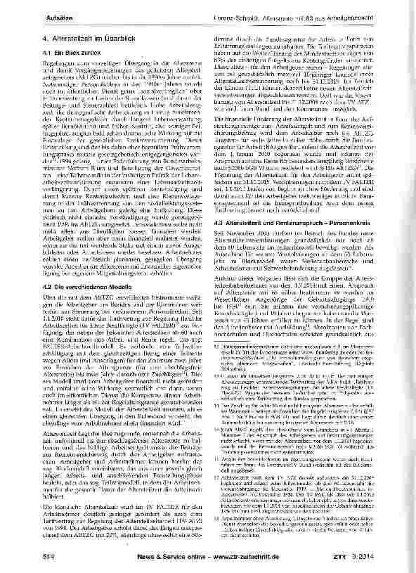 Vorschauseite 4: Altersrente mit 63 aus Arbeitgebersicht - am Beispiel der Altersteilzeit