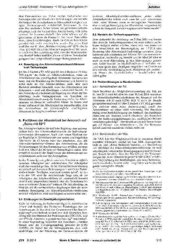 Vorschauseite 5: Altersrente mit 63 aus Arbeitgebersicht - am Beispiel der Altersteilzeit