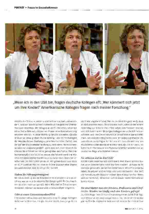 Vorschauseite 3: Nadia Harbeck Senologin mit Starpotenzial