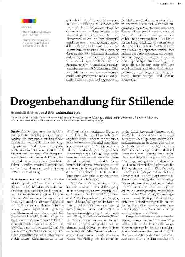 Vorschauseite 1: Drogenbehandlung für Stillende